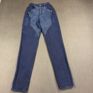 Vintage Rocky Mountain Jeans High Waist Western Pants USA‎ 29x36 Paisley Design